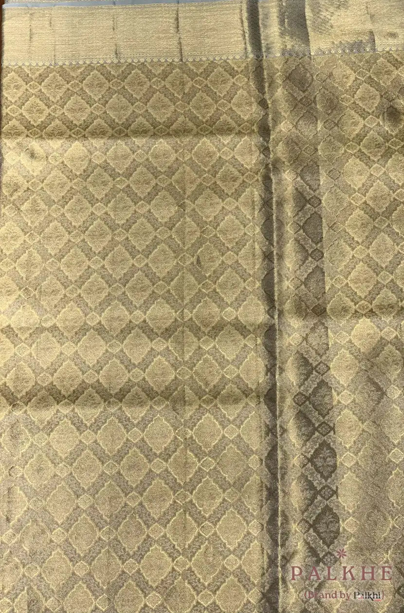 Aqua Blue Kanjivaram in Pure Silk
