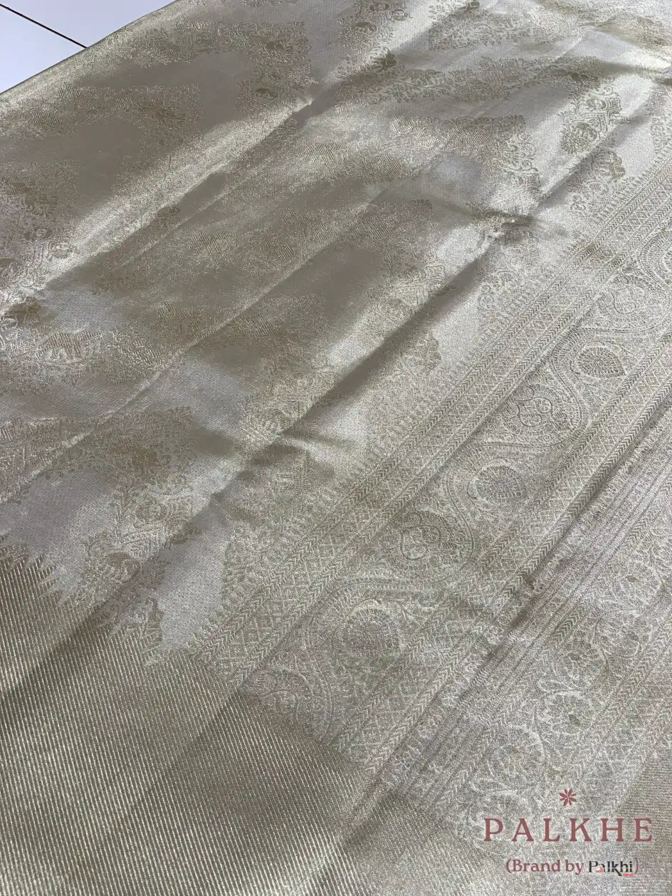 Silver Kanjivaram in Pure Silk