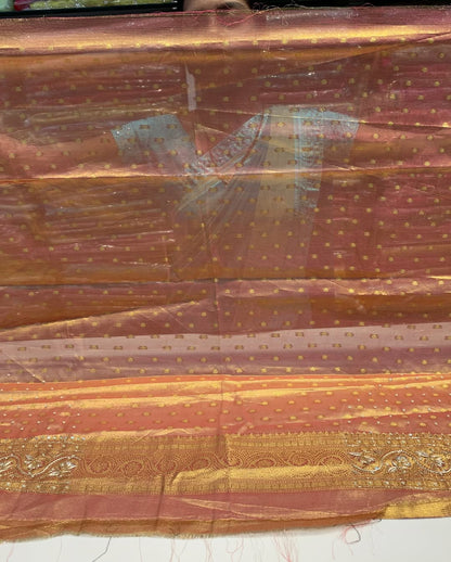 TISSUE WITH ZARDOZI HANDWORK