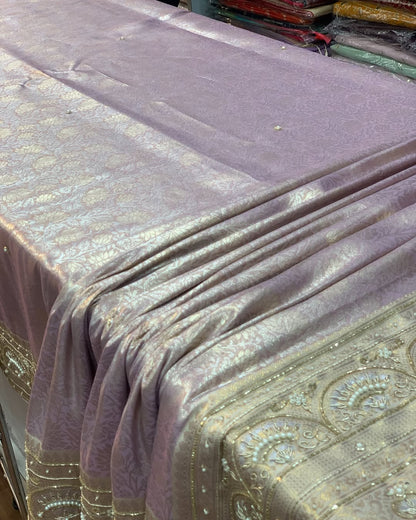 LAVENDER KANJIVARAM WITH ZARDOSI WORK