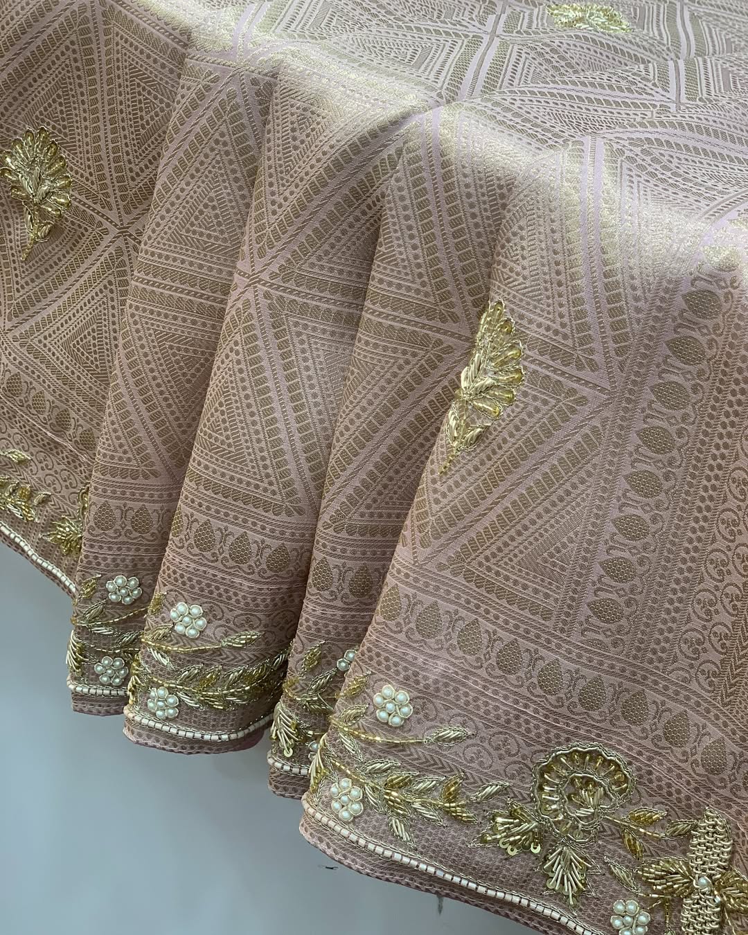 LILAC BORDER WORK KANJIVARAM