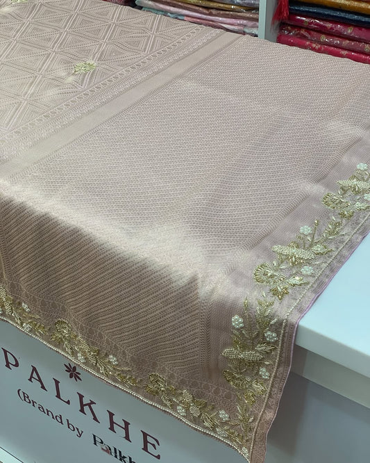 LILAC BORDER WORK KANJIVARAM