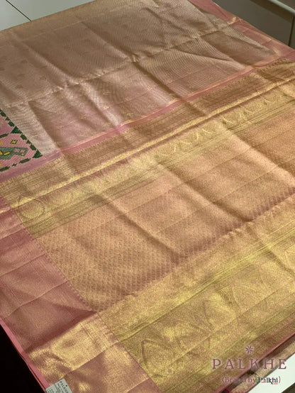 Pista Toned Kanjivaram Floral Buttas in Pure Kanjivaram Silk (CN99)