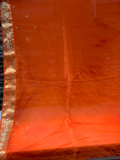 Banarasi Soft Silk x Handwork Embroidery