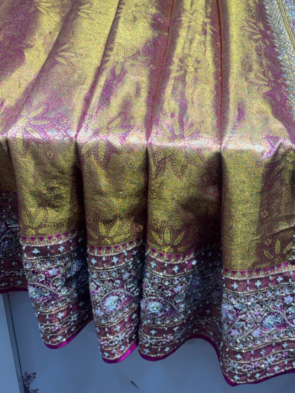 Pink Pure Kanjivaram x Hand Embroidery
