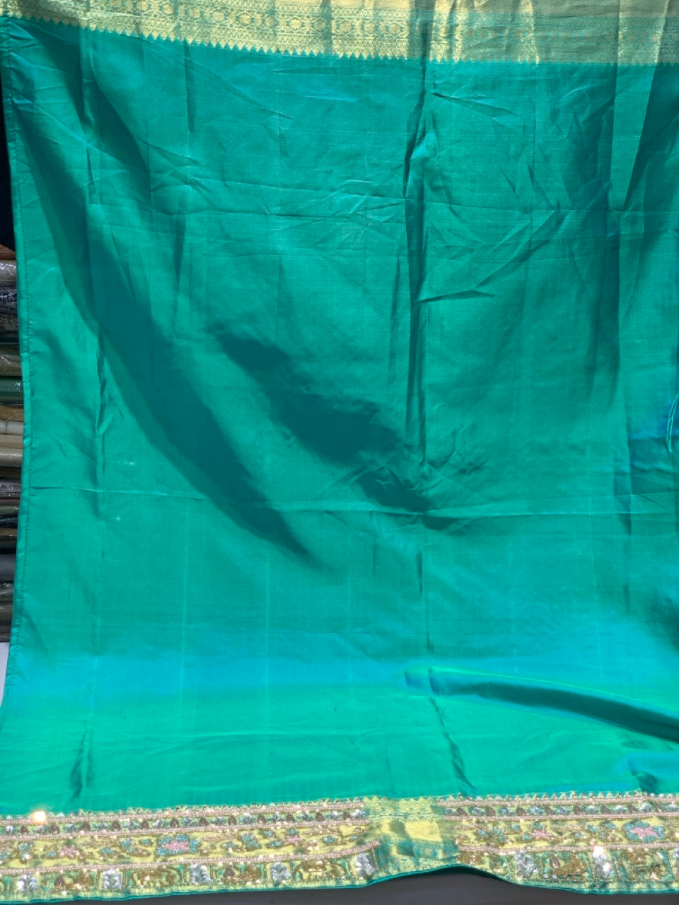 Pure Kanjivaram x Hand Embroidery