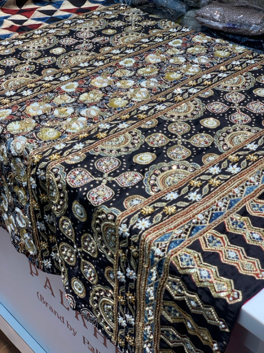 Multicolour Ajrakh x Hand Embroidery