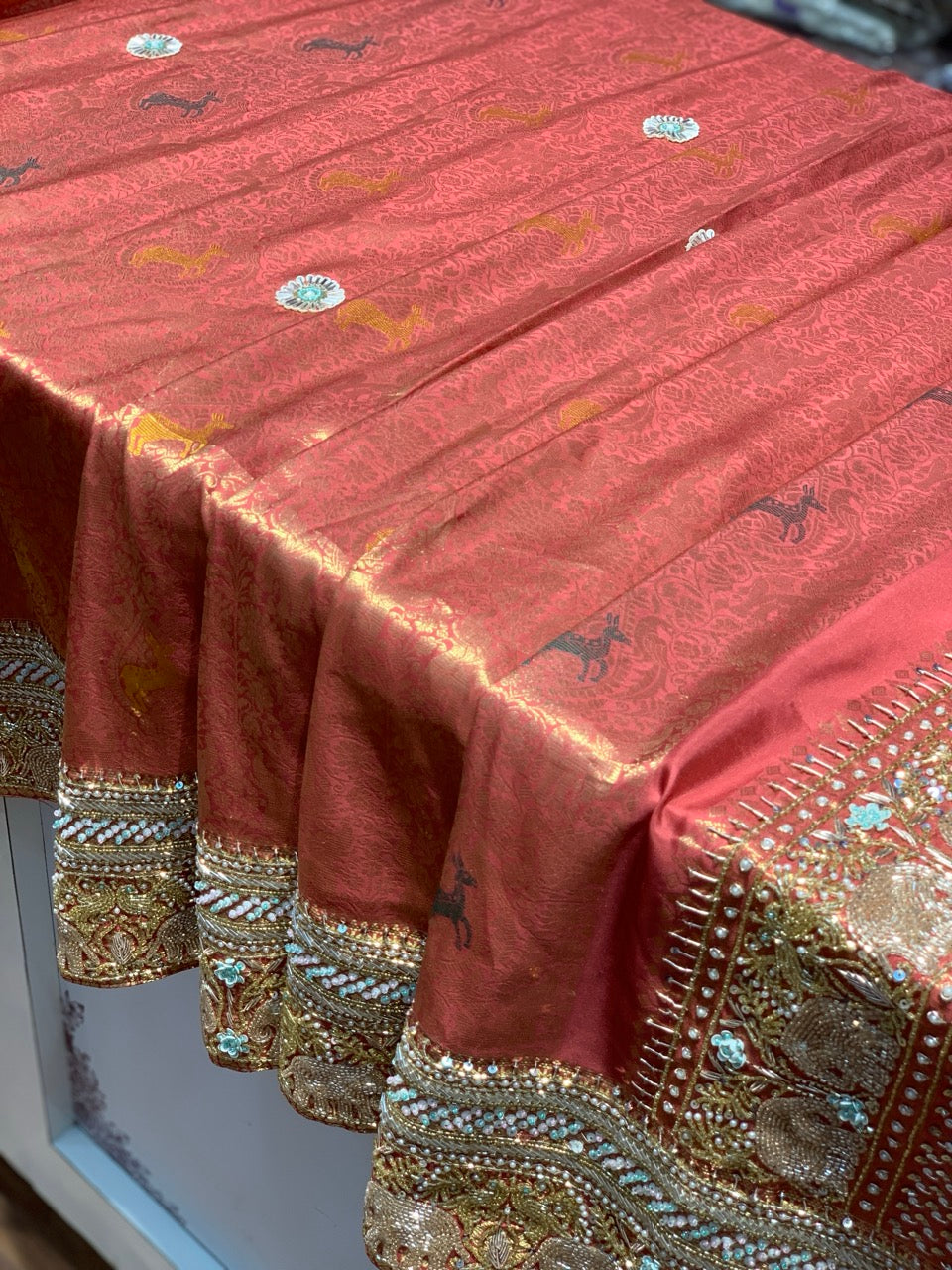 Pure Kanjivaram x Hand Embroidery