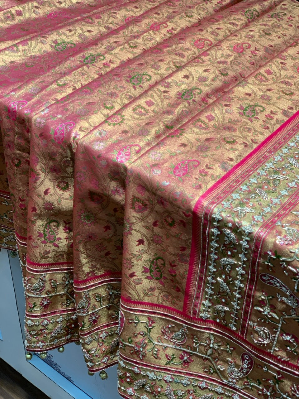 Pure Tissue Kanjivaram x Hand Embroidery