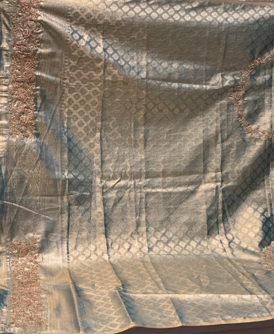 Tissue Kanjivaram x Hand Embroidery