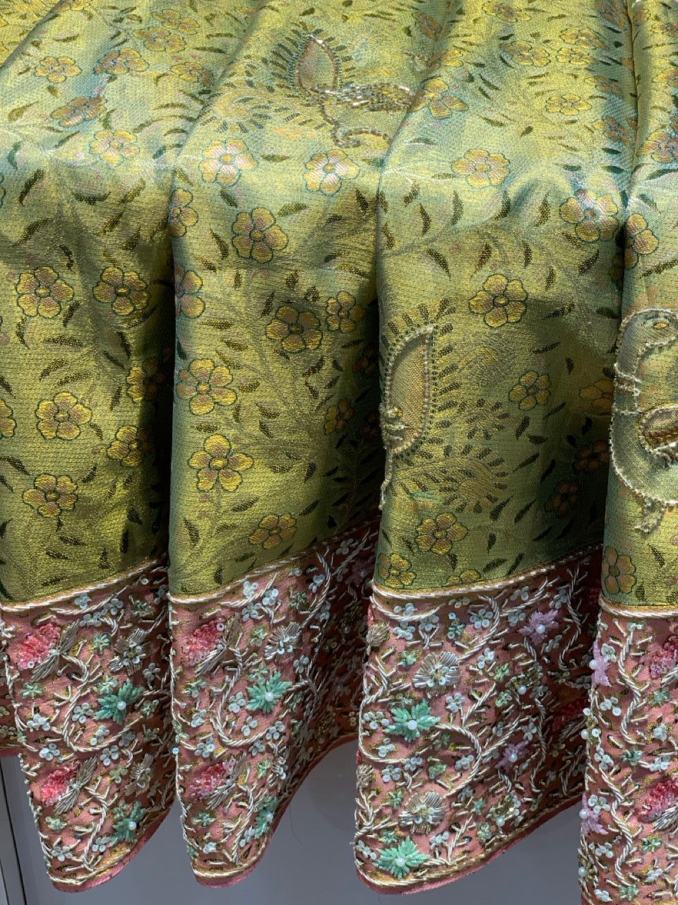Pure Silk Meenakari Kanjivaram x Hand Embroidery
