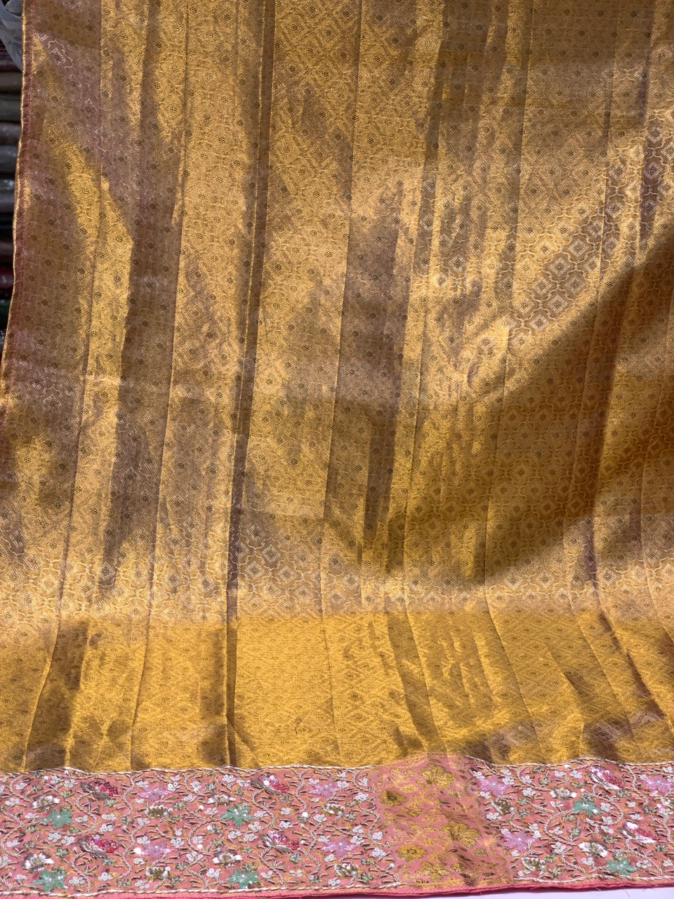 Pure Silk Meenakari Kanjivaram x Hand Embroidery