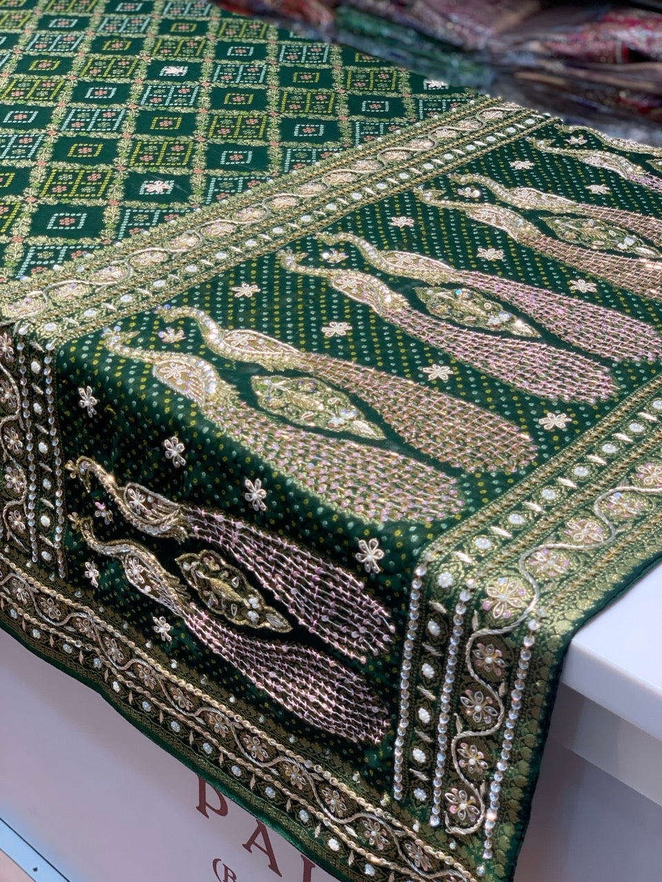 Georgette Bandhej x Hand Embroidery