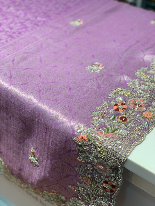 Brocade Silk x Fancy Hand Embroidery