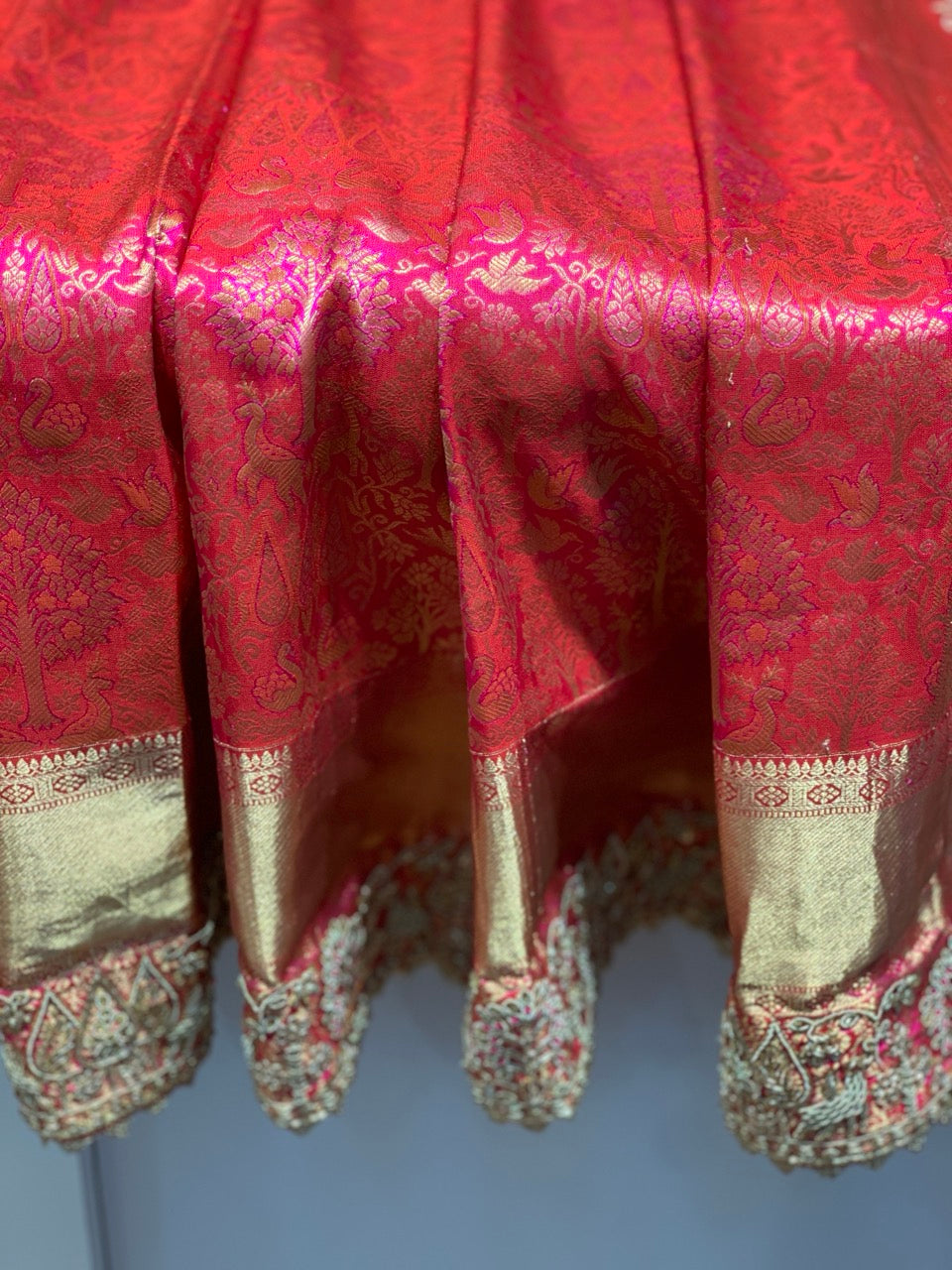 Pink Pure Kanjivaram x Hand Embroidery