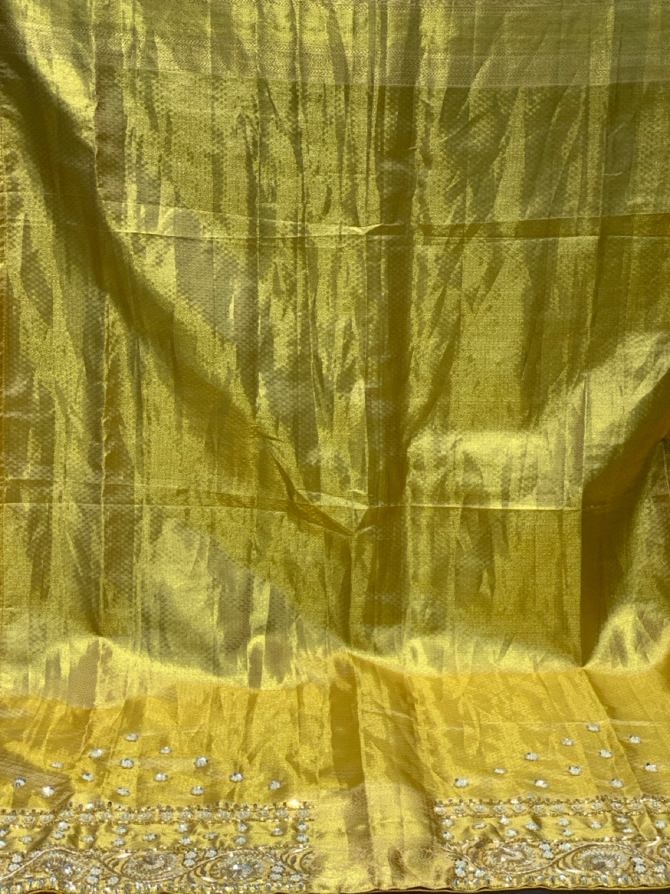Gold Pure Kanjivaram x Hand Embroidery