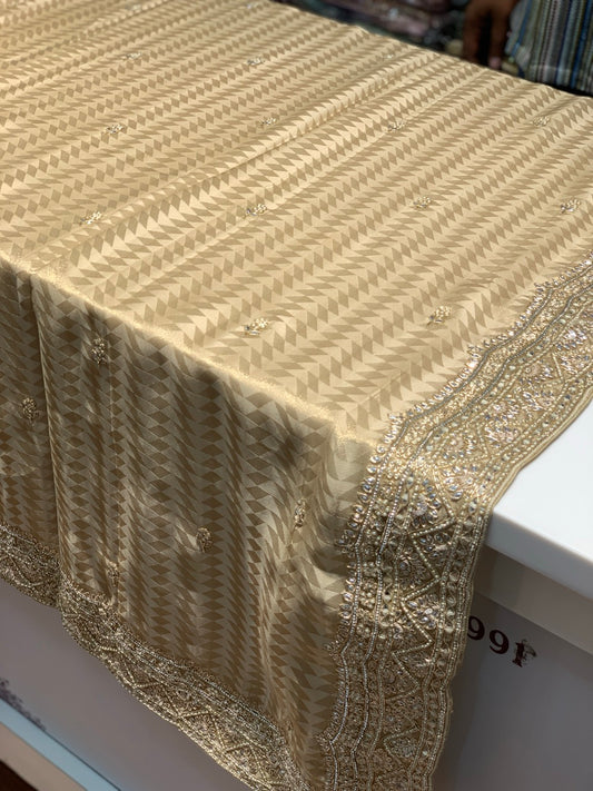 Gold Tissue x Hand Embroidery