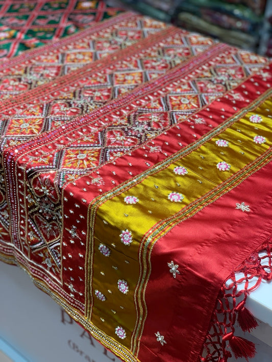 Green Patola x Hand Embroidery