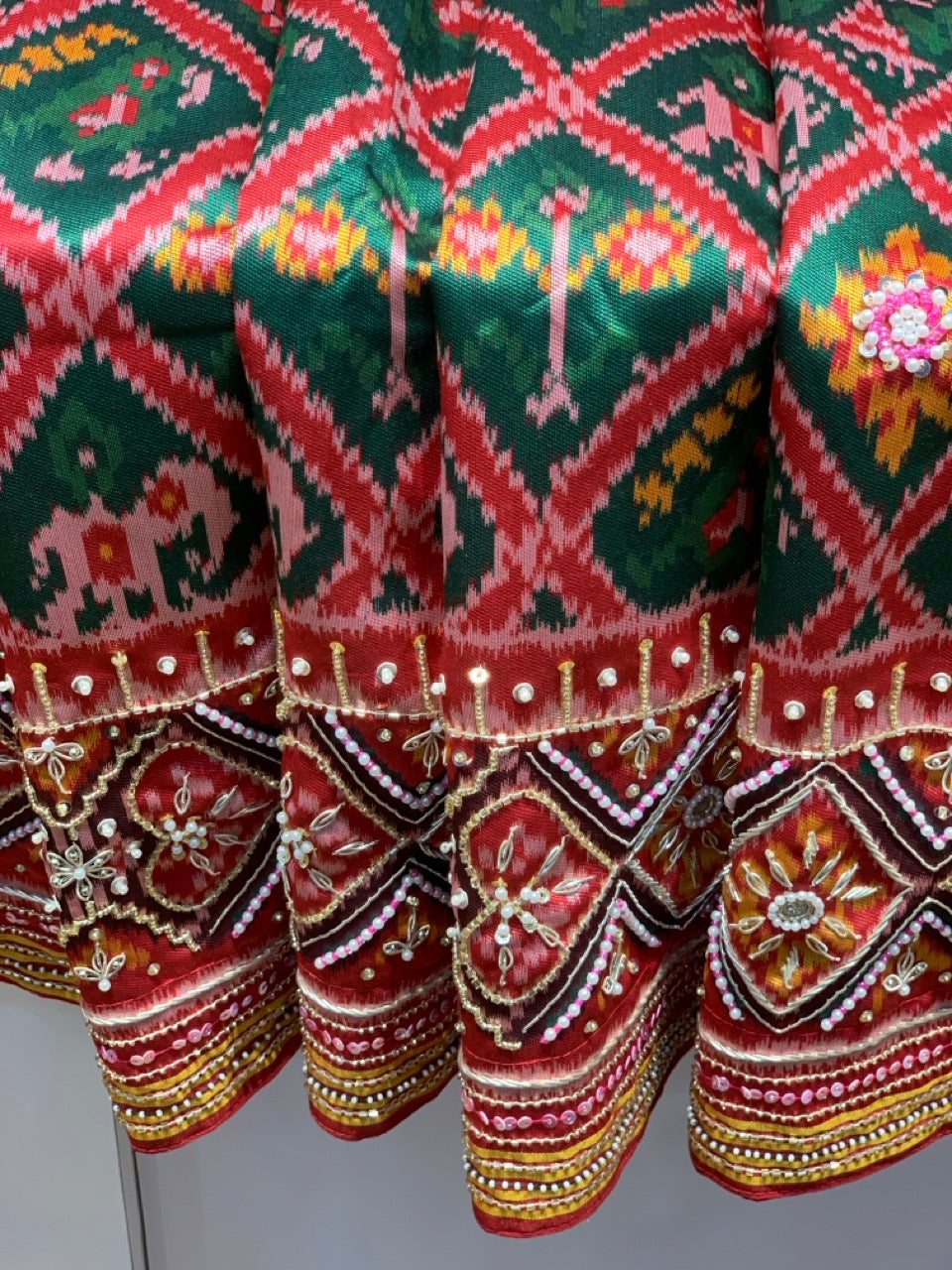 Green Patola x Hand Embroidery