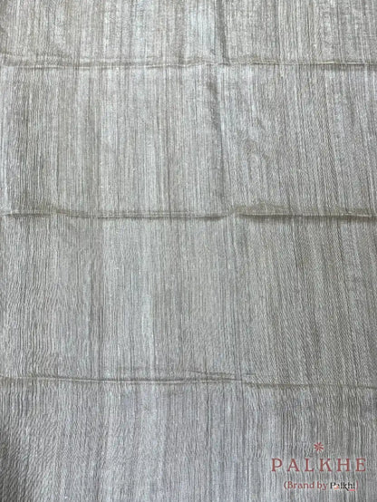 Off-White Chanderi in Tissue Kora