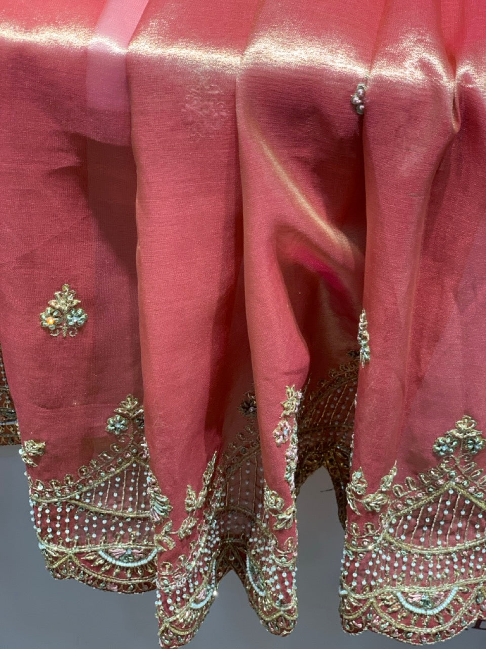 Onion Pink Tissue x Hand Embroidery