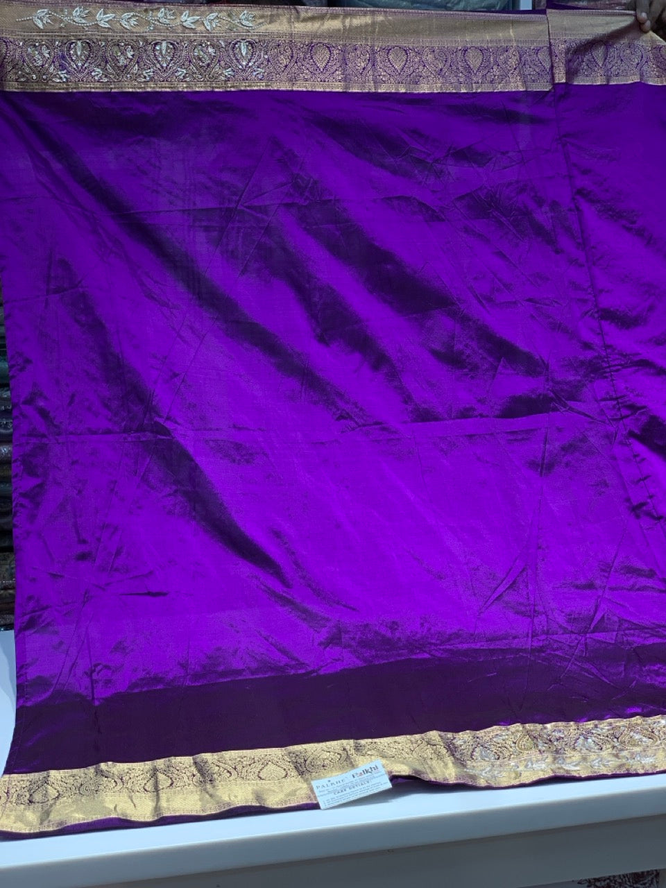 Purple Kanjivaram x Hand Embroidery