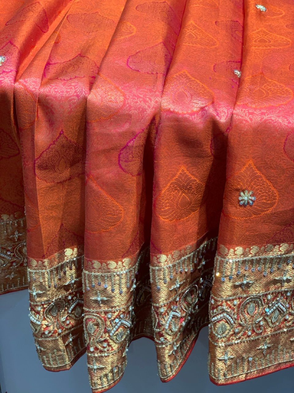 Red Pure Kanjivaram x Hand Embroidery