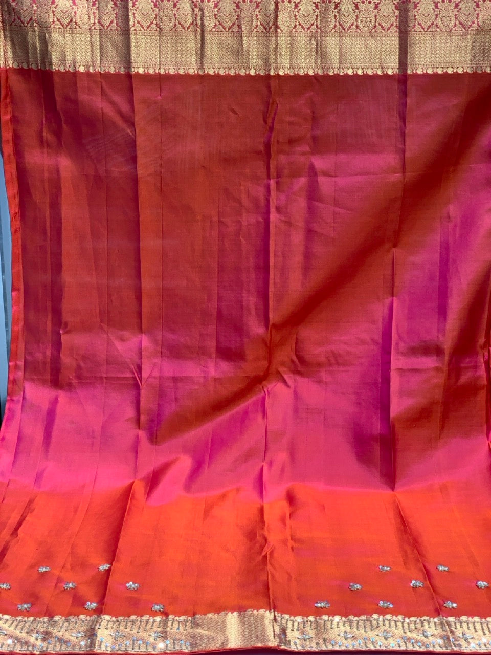 Red Pure Kanjivaram x Hand Embroidery