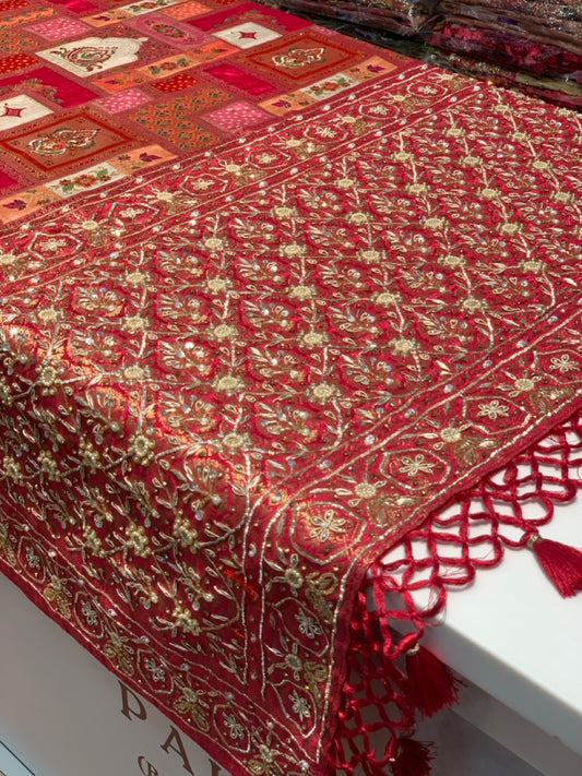 Pink Rangkat Gajji Silk x Hand Embroidery