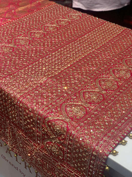 Pink Pure Kanjivaram x Hand Embroidery