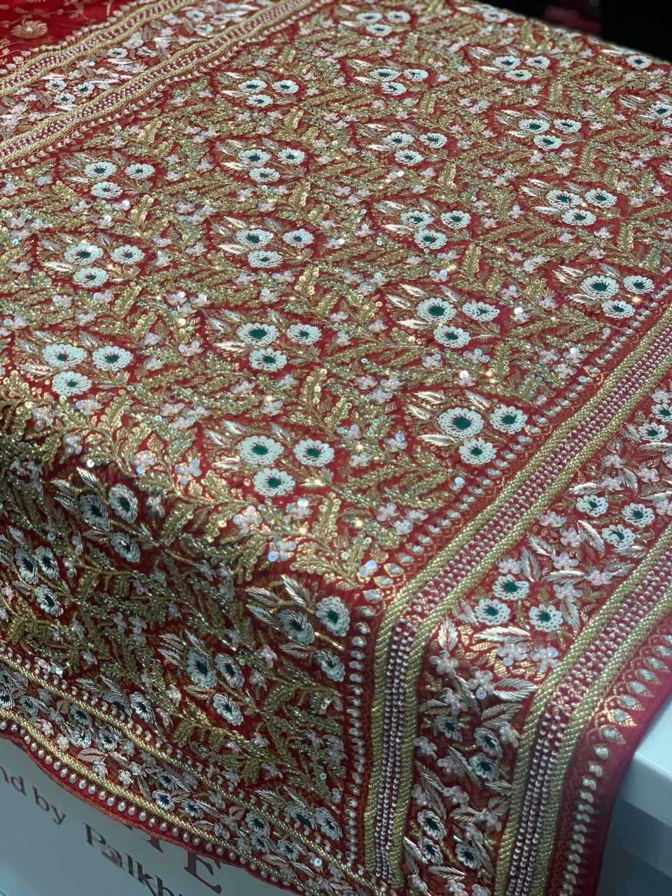 Maroon Banarasi x Hand Embroidery