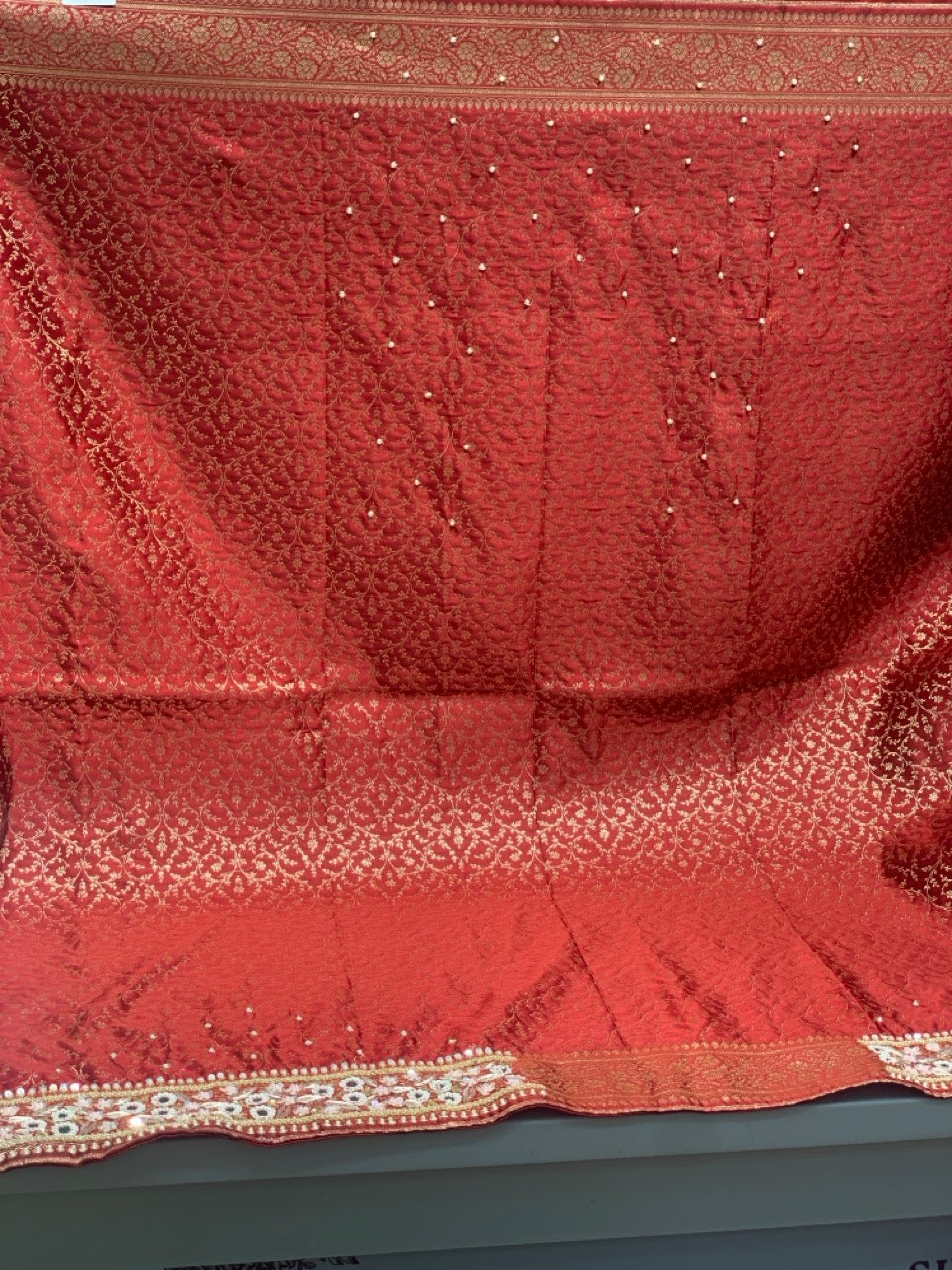 Maroon Banarasi x Hand Embroidery