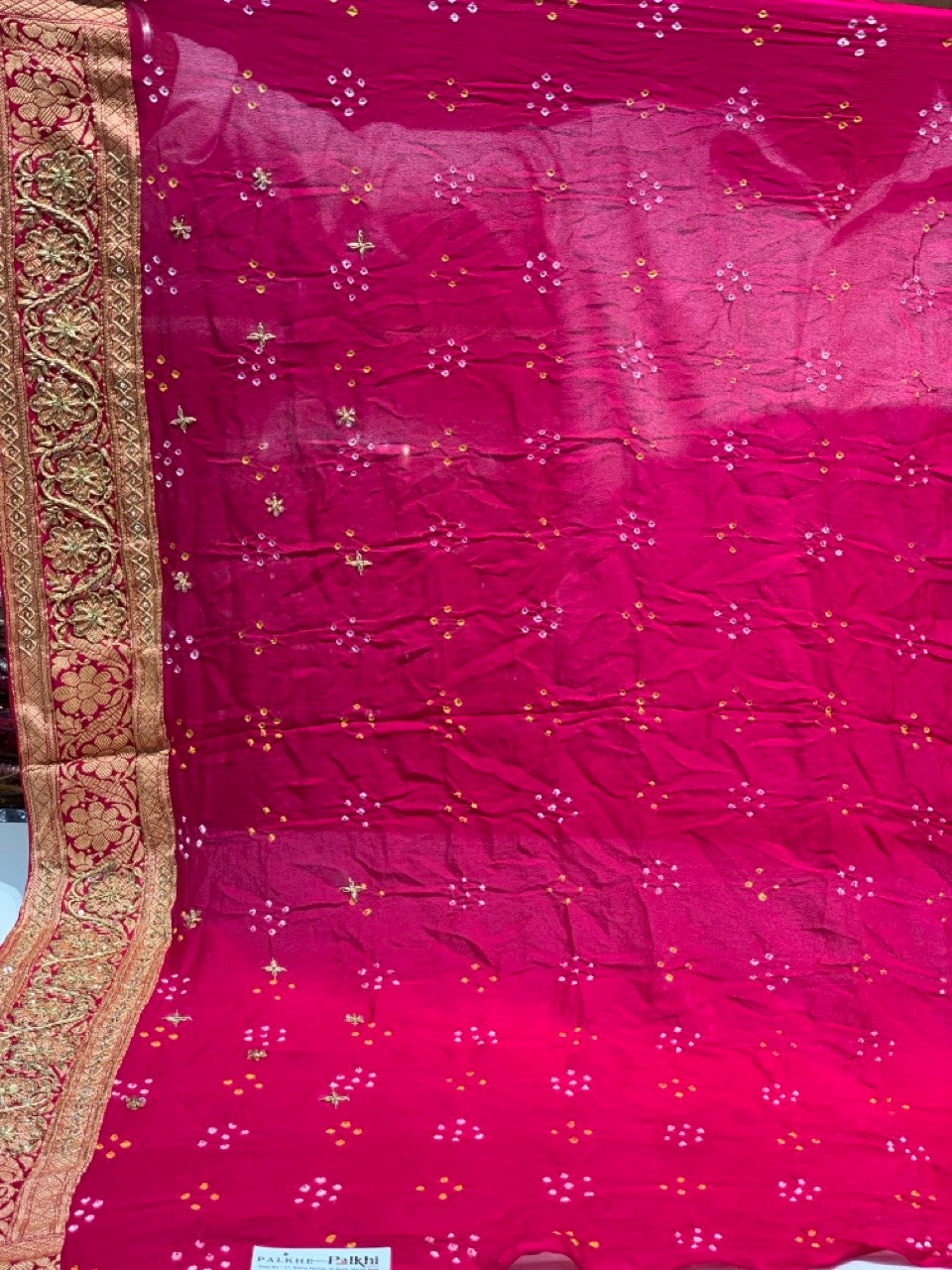 Pink Bandhej x Hand Embroidery