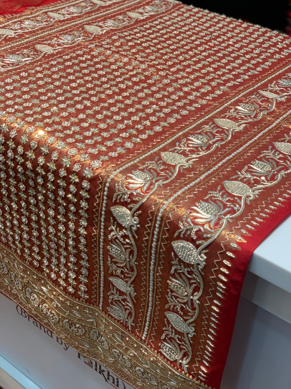 Red Pure Kanjivaram x Hand Embroidery