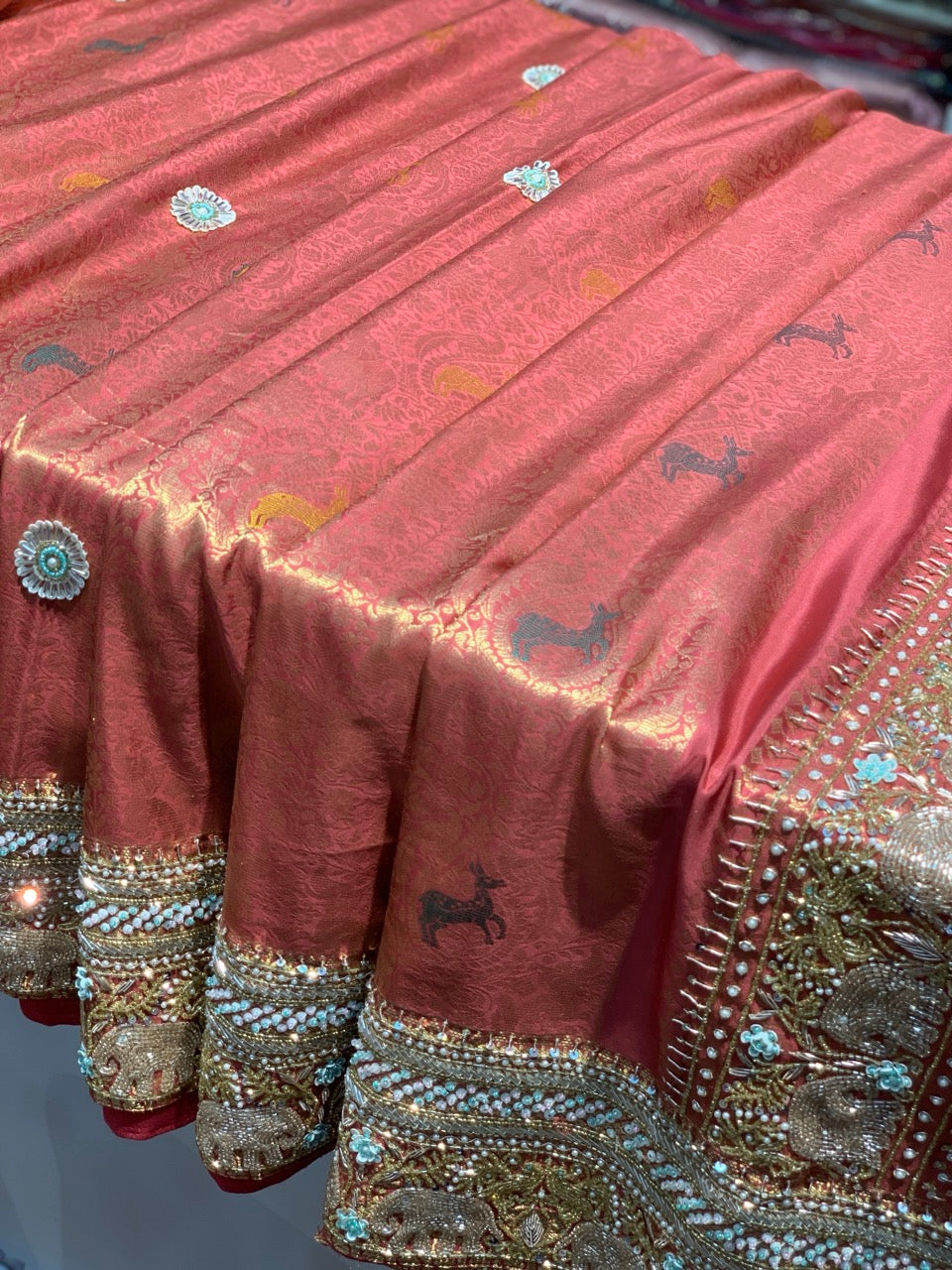 Red Pure Kanjivaram x Hand Embroidery