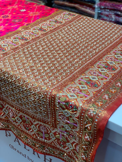 Rani Pink Patola x Hand Embroidery