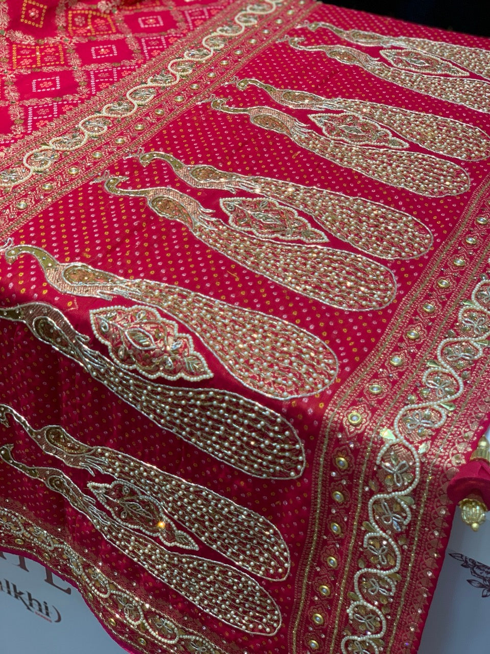 Pink Bandhej x Hand Embroidery