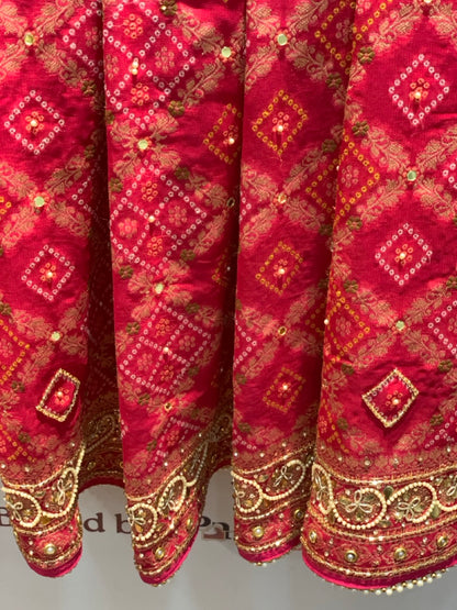 Pink Bandhej x Hand Embroidery