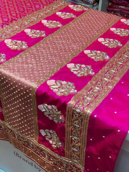 Pink Banarasi x Hand Embroidery