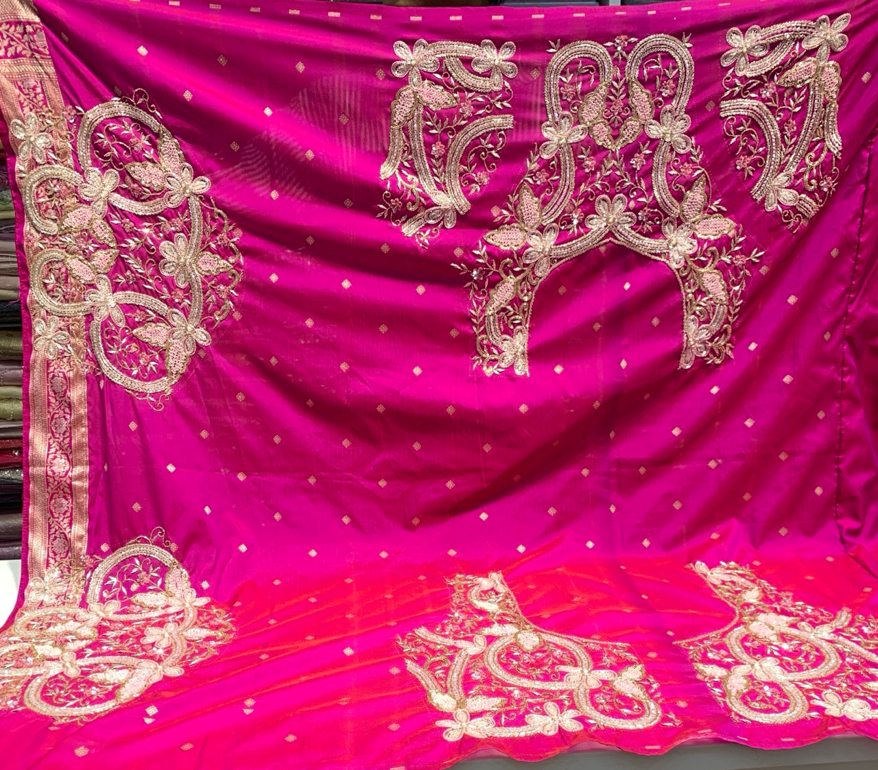 Pink Banarasi x Hand Embroidery