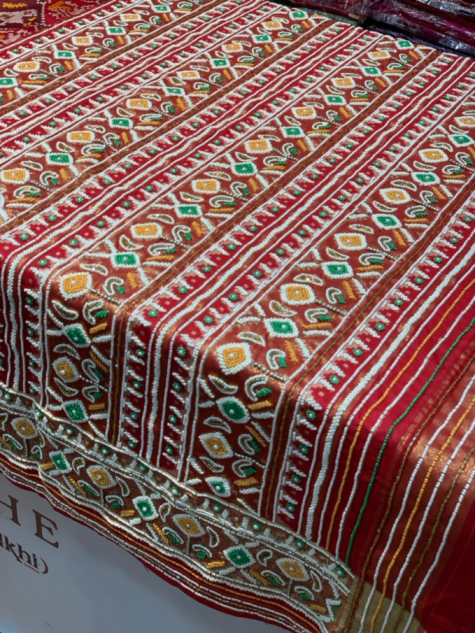 Reddish Maroon Patola x Hand Embroidery