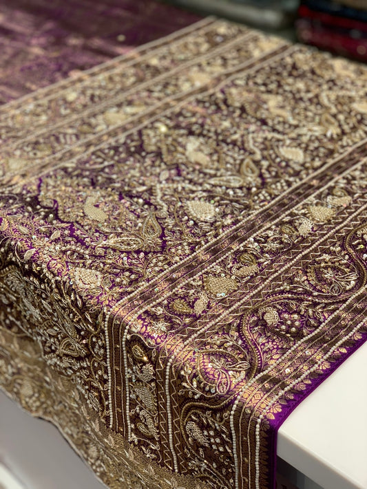 PURE SILK BROCADE KANJIVARAM X EMBROIDERY