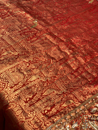 PURE SILK BROCADE KANJIVARAM X EMBROIDERY