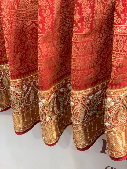 PURE SILK BROCADE KANJIVARAM X EMBROIDERY
