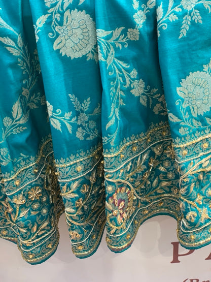 Banarasi Jaal in Soft Katan x Embroidery