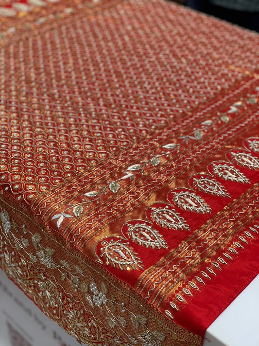 PURE SILK BROCADE KANJIVARAM X EMBROIDERY