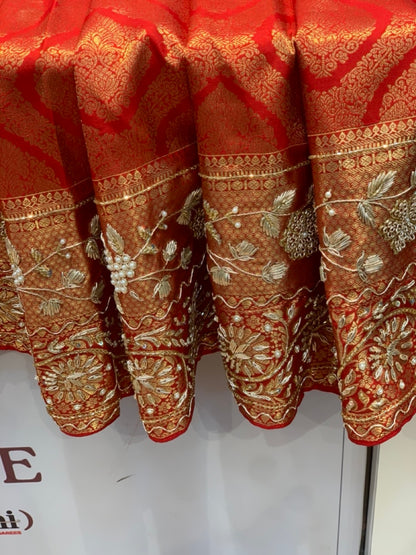 PURE SILK BROCADE KANJIVARAM X EMBROIDERY