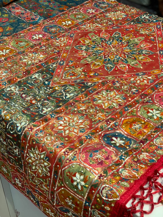 Banarasi Pashmina Tussar x Embroidery