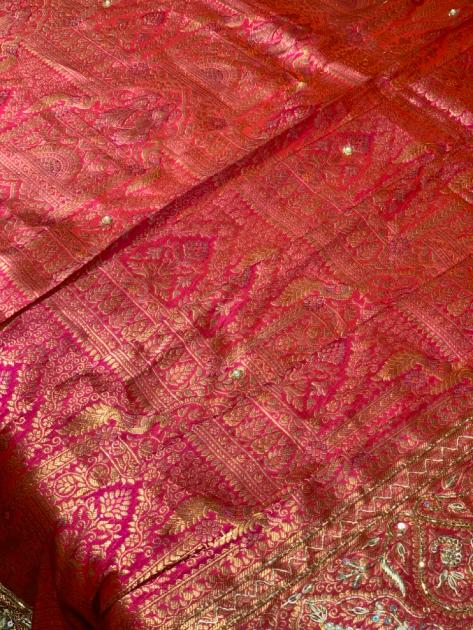 RANI PINK KANJIVARAM X EMBROIDERY