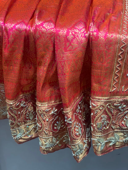 RANI PINK KANJIVARAM X EMBROIDERY